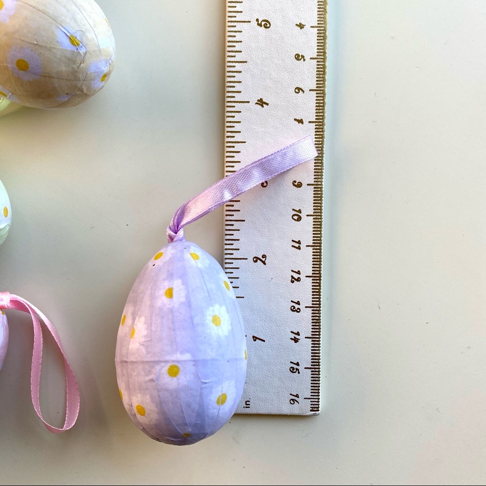 Decorative‎ Paper Maché Style Floral Easter Eggs - Picture 3 of 4